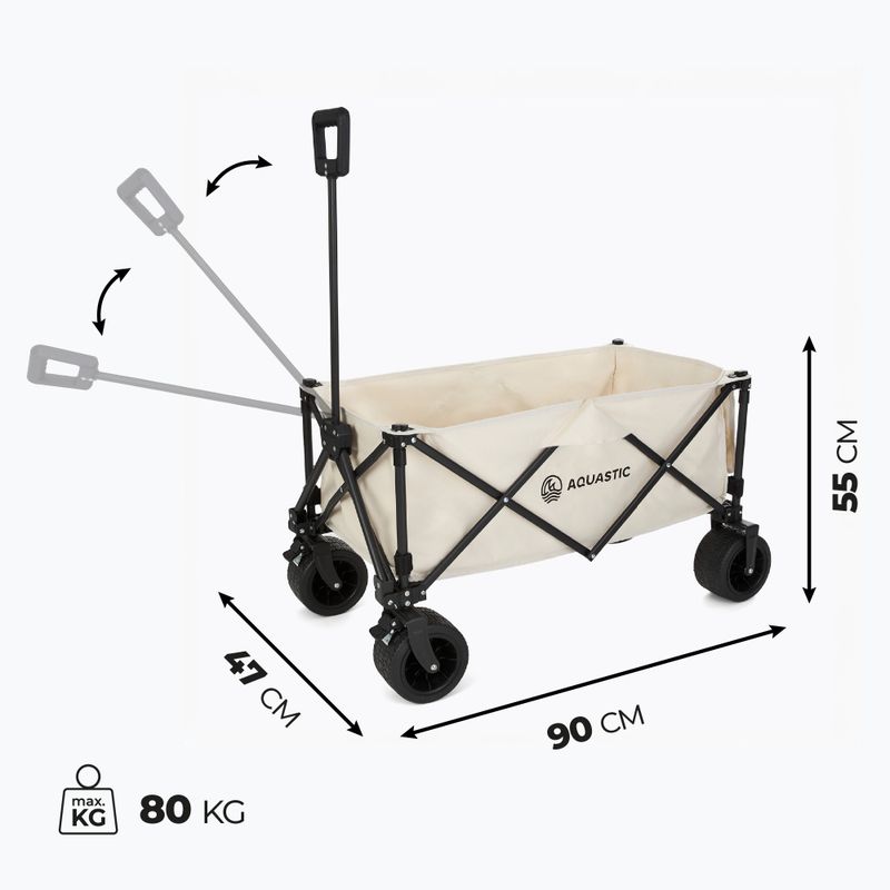 AQUASTIC Caro folding transport trolley beige 11