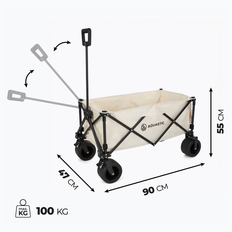 AQUASTIC Caro folding transport trolley beige 11
