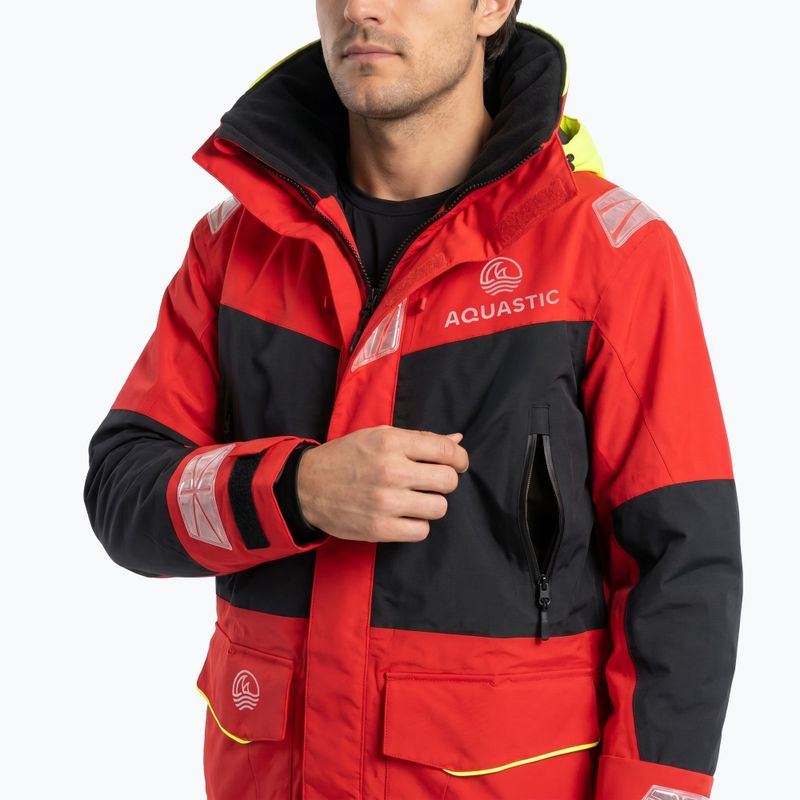 Kurtka żeglaska męska AQUASTIC Outrun 15 000/15 000 czerwony 5