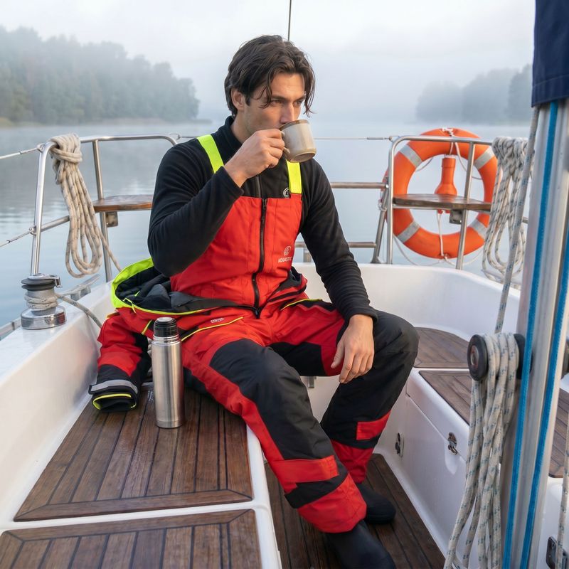 Spodnie żeglarskie męskie AQUASTIC Outrun 15 000/15 000 czerwony 21