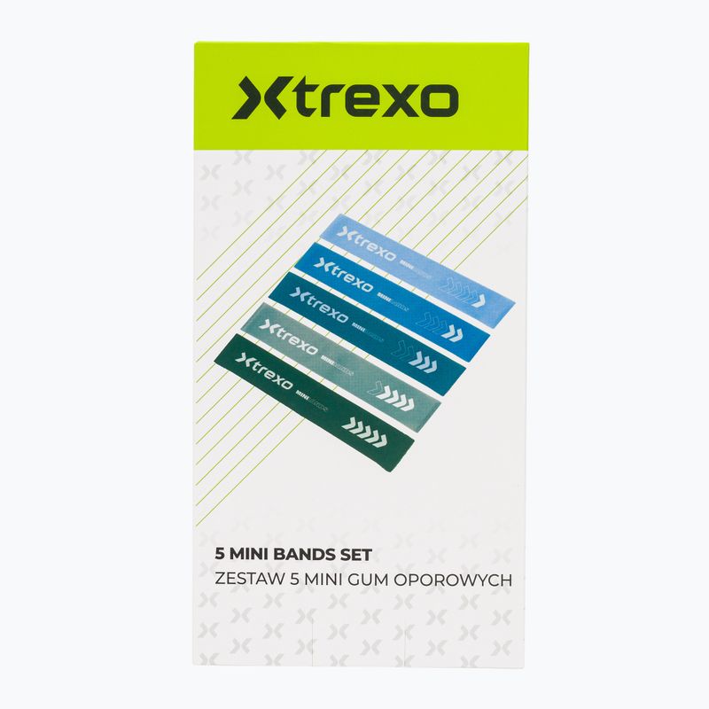 Exercise band set  XTREXO 5 Mini Power Band resistance band 5 pcs. multicolor 5