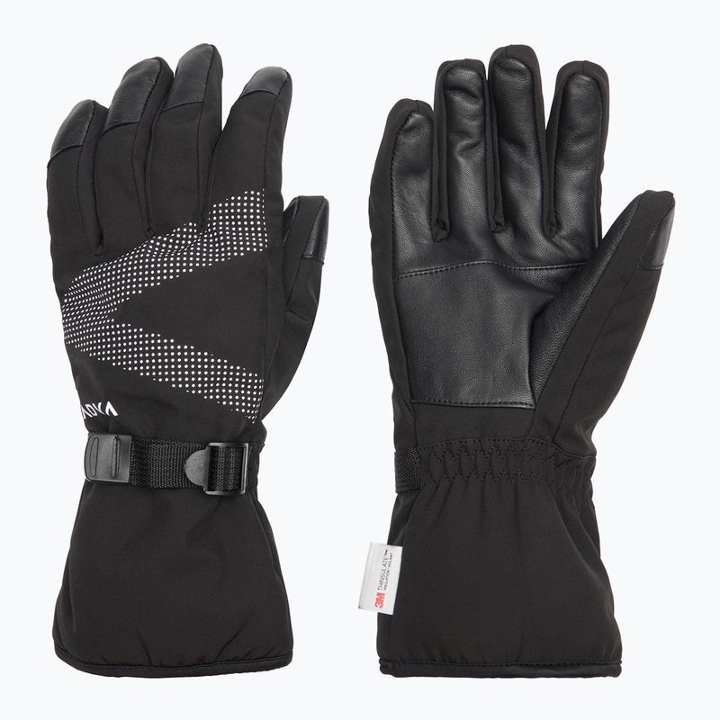 Ski gloves KADVA Mountain Flow Pro skóra 3M Thinsulate black 7
