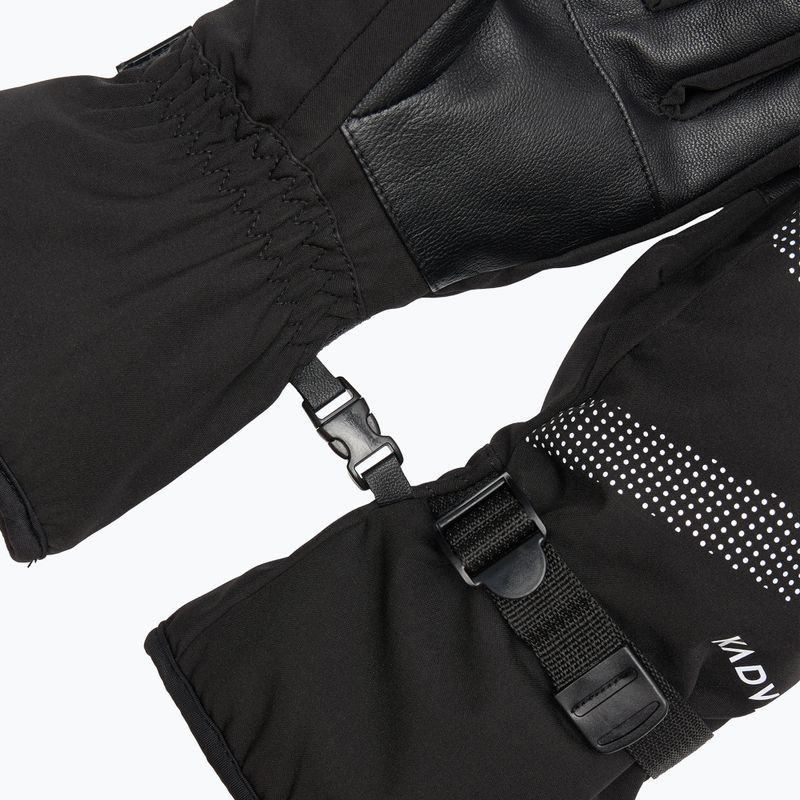 Ski gloves KADVA Mountain Flow Pro skóra 3M Thinsulate black 8