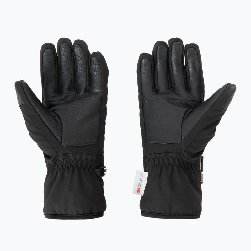 Women's ski gloves KADVA Mountain Flow Pro skóra 3M Thinsulate black 3