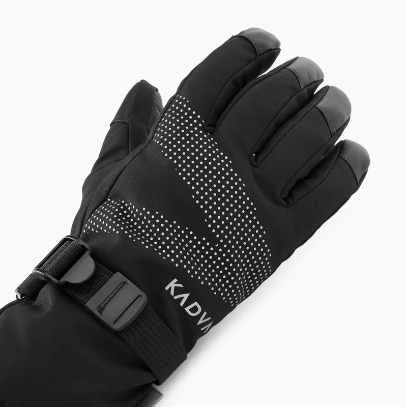 Women's Ski Gloves KADVA Mountain Flow Pro Leather 3M Thinsulate Black 4