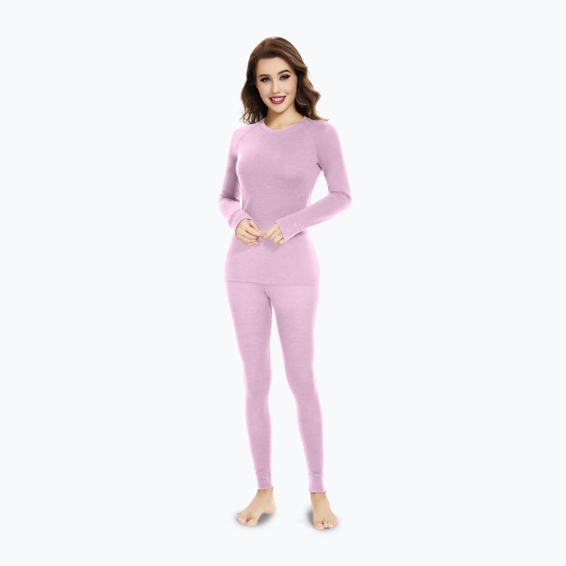 Women's thermal underwear set WOOLCANO Merino SET0543 purple