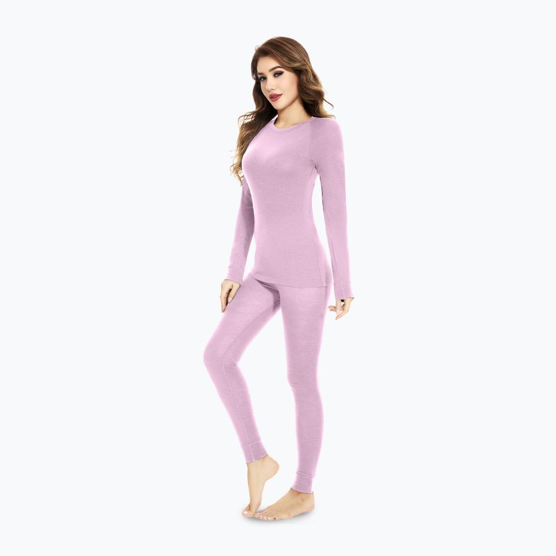 Women's thermal underwear set WOOLCANO Merino SET0543 purple 4