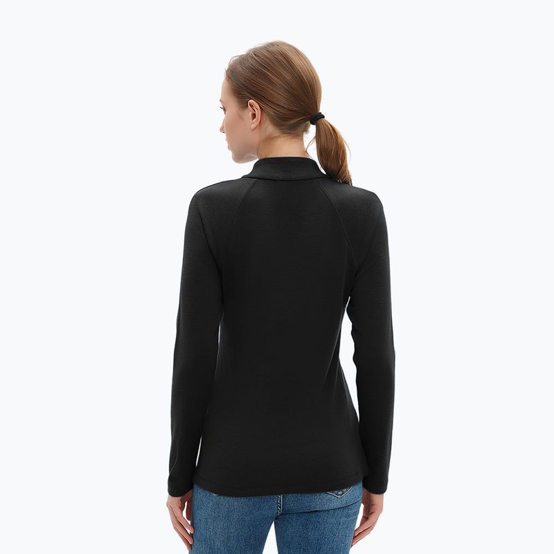 Women's thermal sweatshirt WOOLCANO Merino TOP0545 black 2