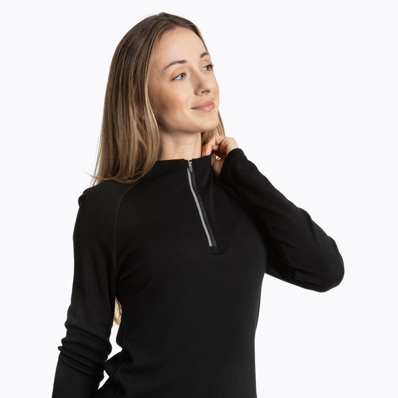 Women's thermal sweatshirt WOOLCANO Merino TOP0545 black 5