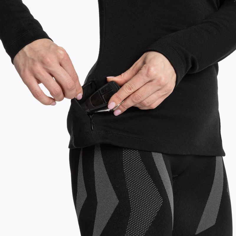 Women's thermal sweatshirt WOOLCANO Merino TOP0545 black 7