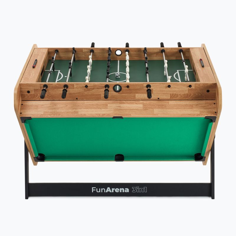 OneTeam FunArena 3-in-1 foosball, cymball, wooden/black pool table 5