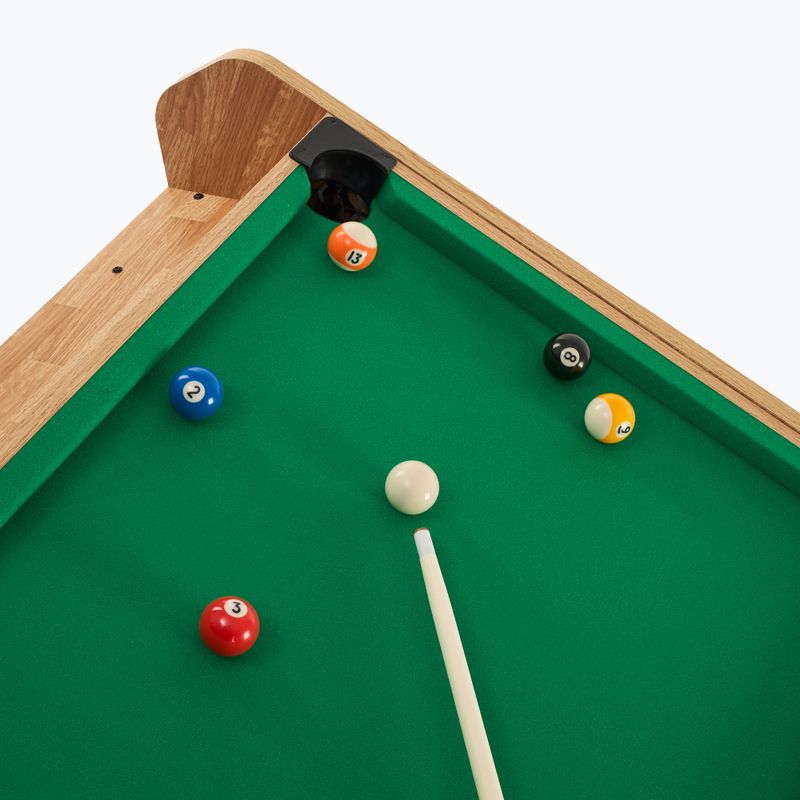 OneTeam FunArena 3-in-1 foosball, cymball, wooden/black pool table 13