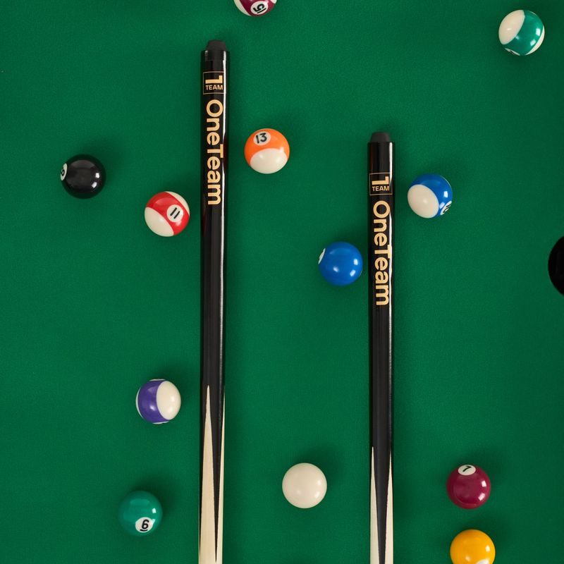 OneTeam FunArena 3-in-1 foosball, cymball, wooden/black pool table 14