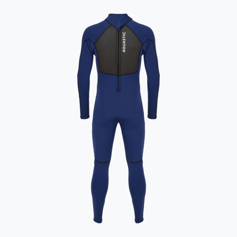 Men's surfing wetsuit AQUASTIC neoprene 3/2 mm WAVEY 3/2 navy 12