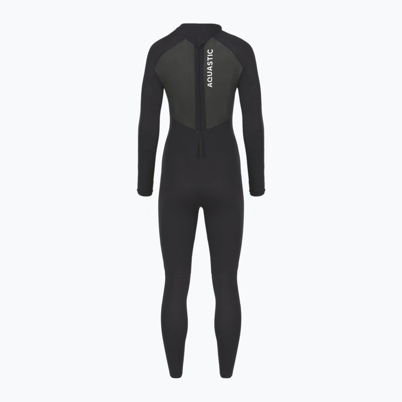 Women's surfing wetsuit AQUASTIC neoprene 4/3 mm WAVEY black 13