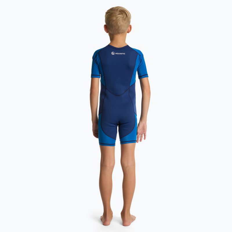 Children's surfing wetsuit AQUASTIC neoprene 1.5 mm WAVEY blue 4