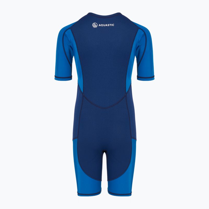 Children's surfing wetsuit AQUASTIC neoprene 1.5 mm WAVEY blue 10