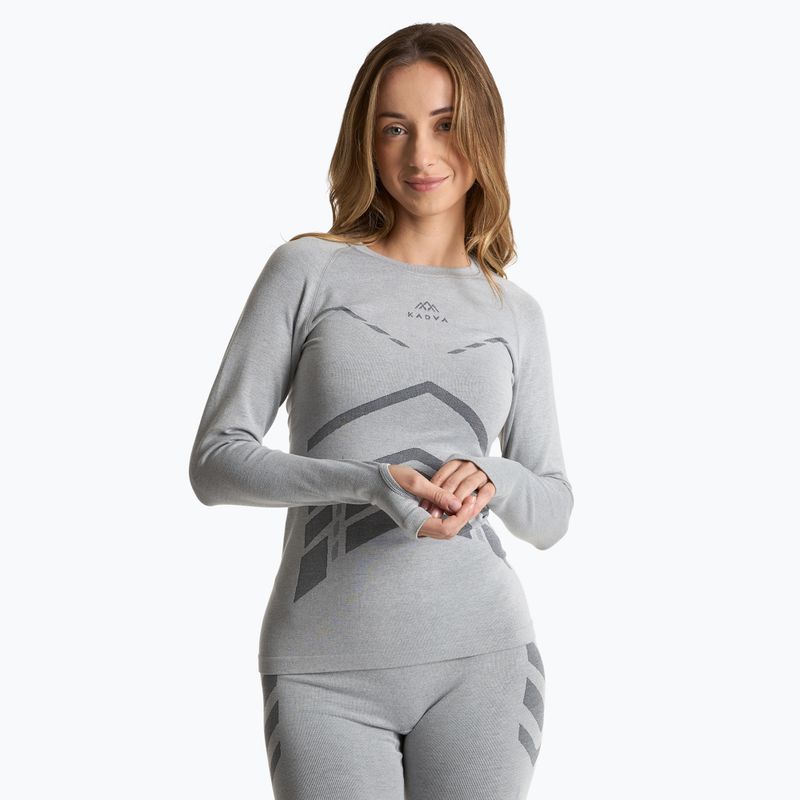 Women's thermal sweatshirt KADVA ALPINESTEP BAMBOO THERMO LIGHT PLUS seamless grey