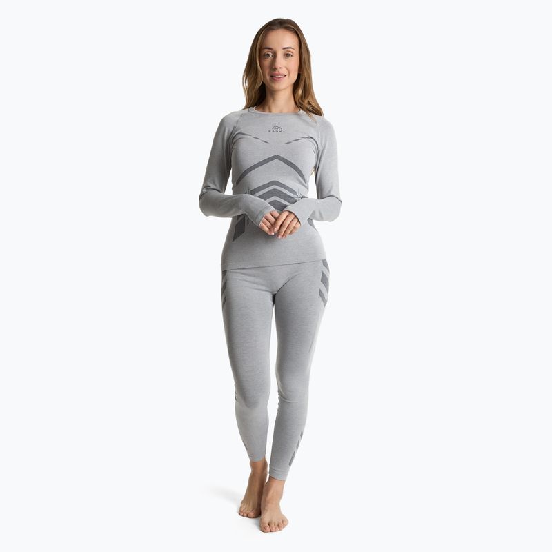Women's thermal sweatshirt KADVA ALPINESTEP BAMBOO THERMO LIGHT PLUS seamless grey 2
