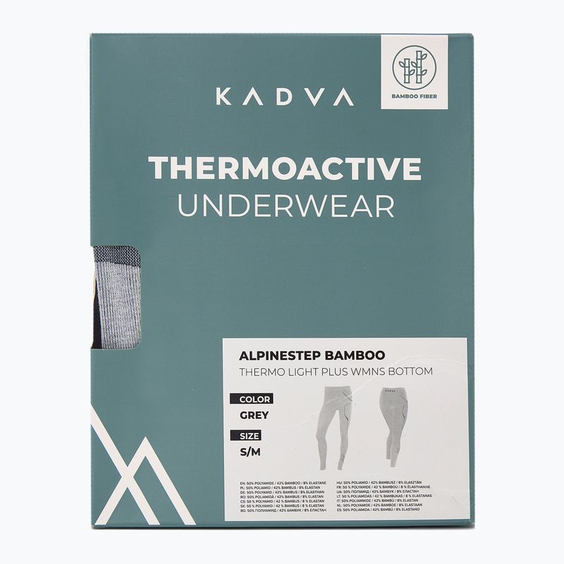 Women's thermal trousers underwear KADVA ALPINESTEP BAMBOO THERMO LIGHT PLUS seamless grey 8