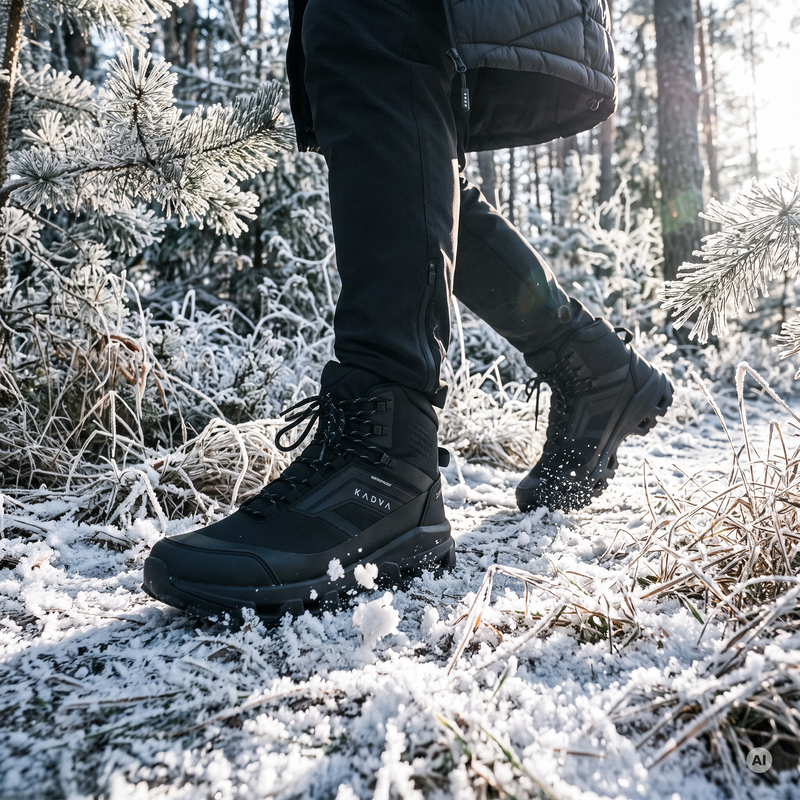 Men's trekking boots KADVA Obsidian Mid WP black 8