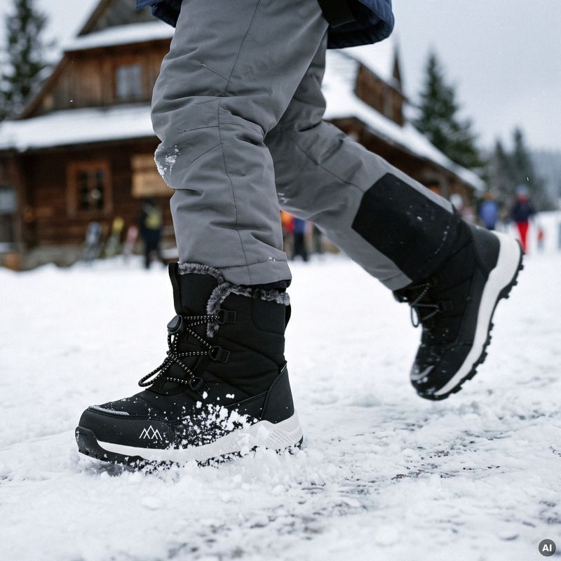 Children's snow boots KADVA Andy WP JR black 10