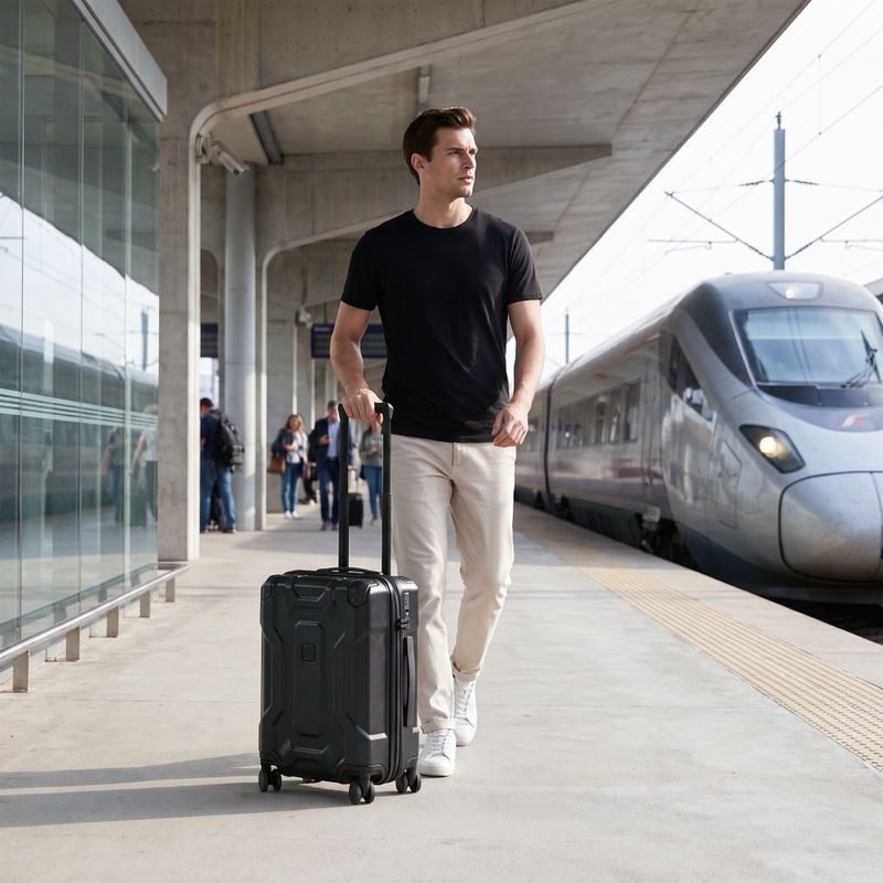 KADVA Roca 41 l black travel suitcase 18