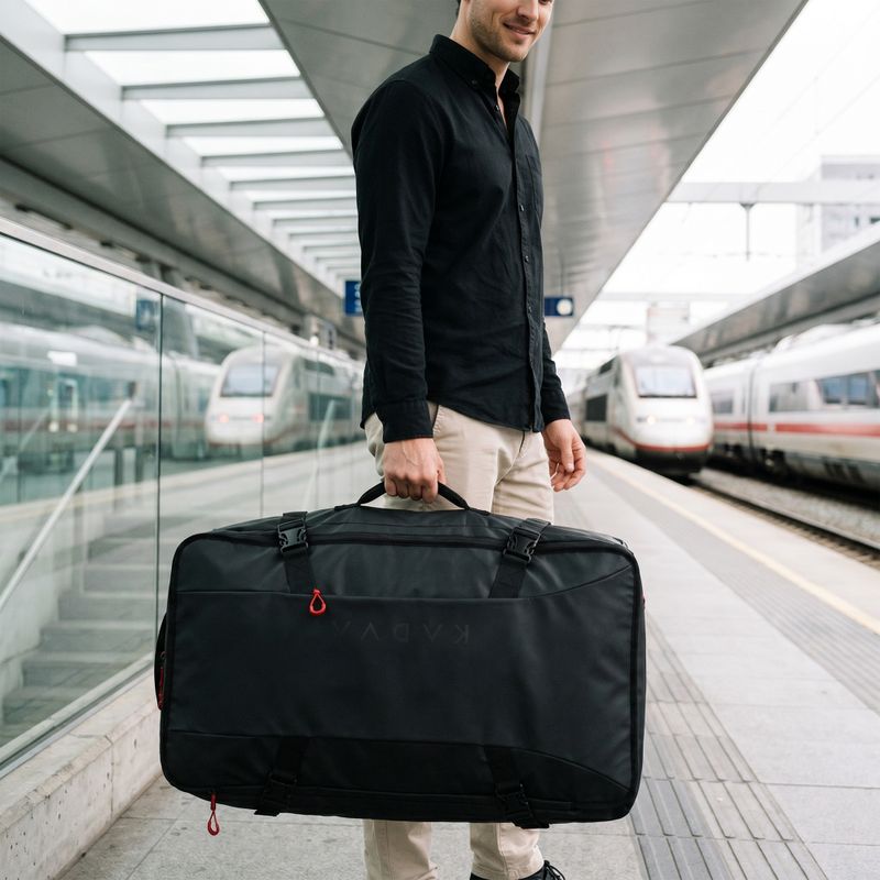 Large travel suitcase KADVA Mons 100 l black 16