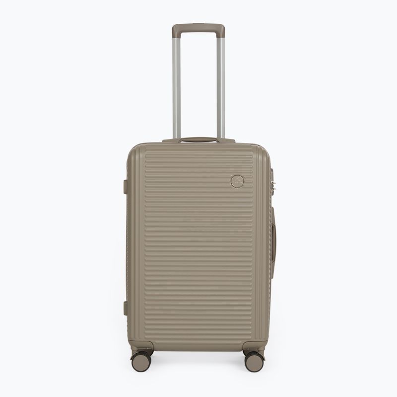 Medium travel suitcase KADVA Palero 64 l beige