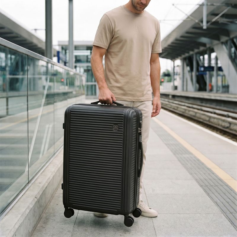 Large travel suitcase KADVA Palero 95 l black 16