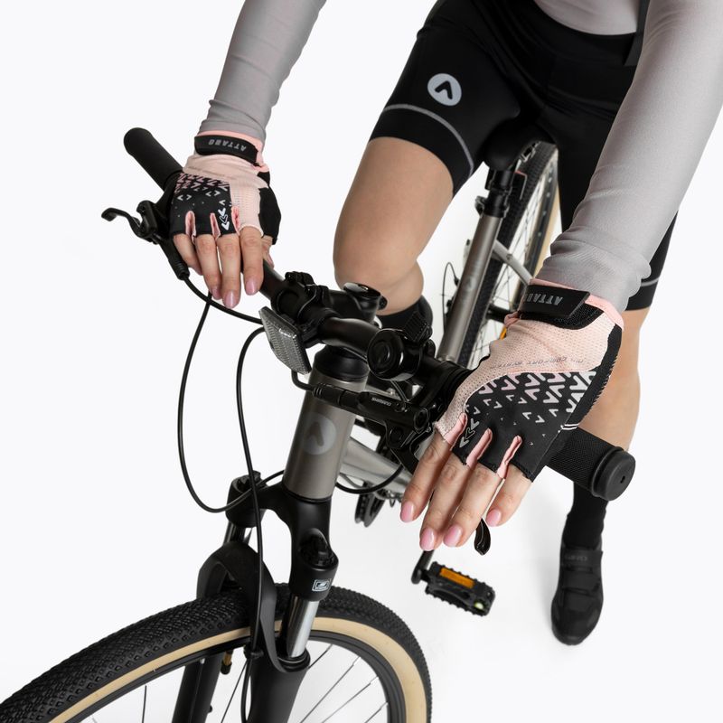 Women's cycling gloves ATTABO Vito WMNS gel shock proof pink/black 5