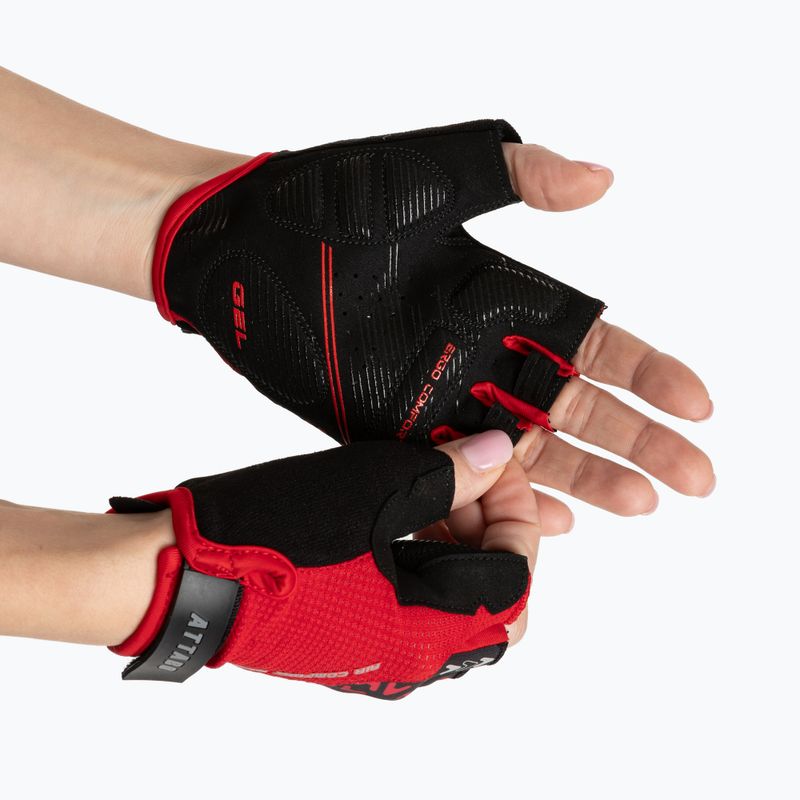 ATTABO Vito gel shock proof red/black cycling gloves 2