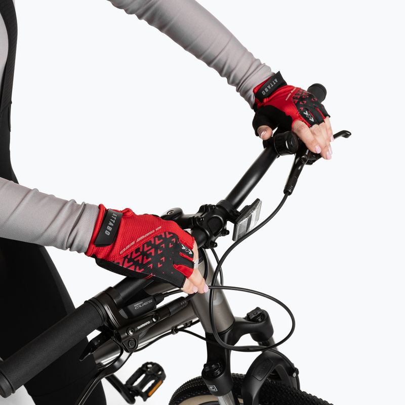 ATTABO Vito gel shock proof red/black cycling gloves 5