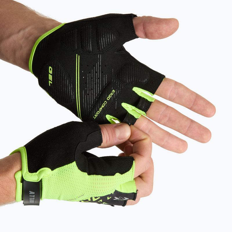ATTABO Vito gel shock proof lime/black cycling gloves 2