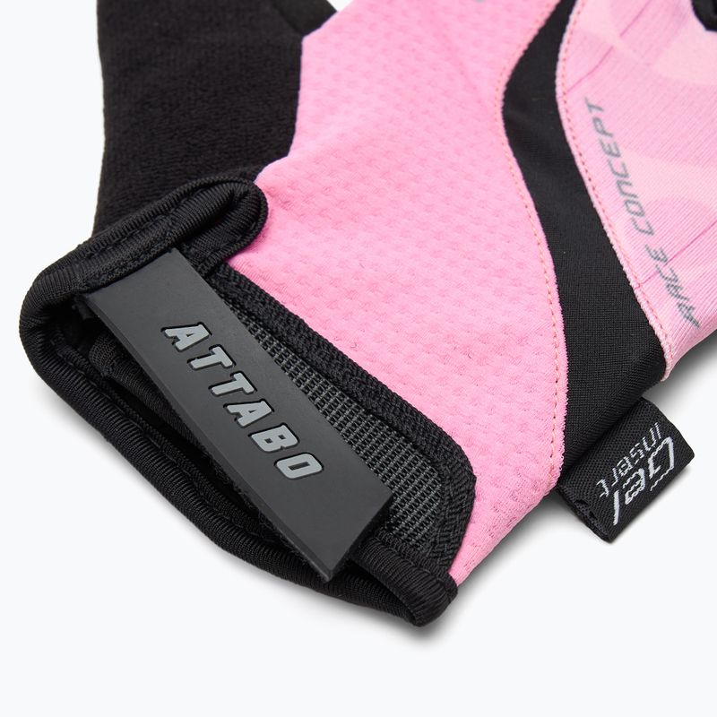 Women's cycling gloves ATTABO Kinu Pro WMNS shock absorbing system pink/black 8