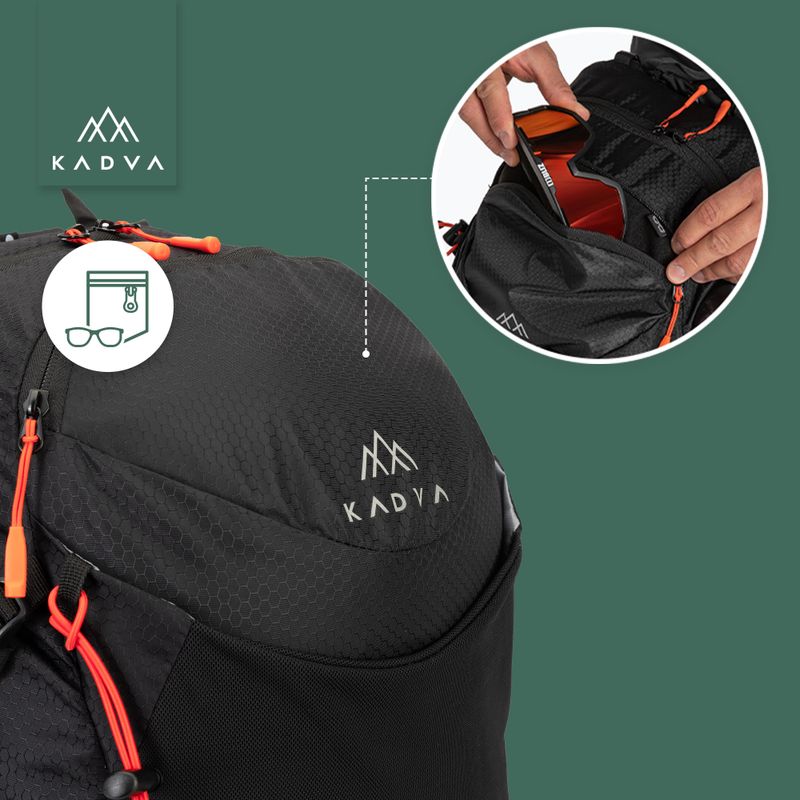 KADVA Aventura 22 l black hiking backpack 23