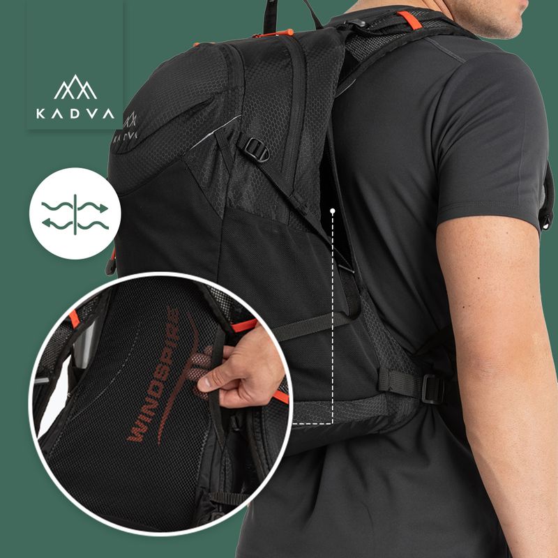KADVA Aventura 22 l black hiking backpack 24