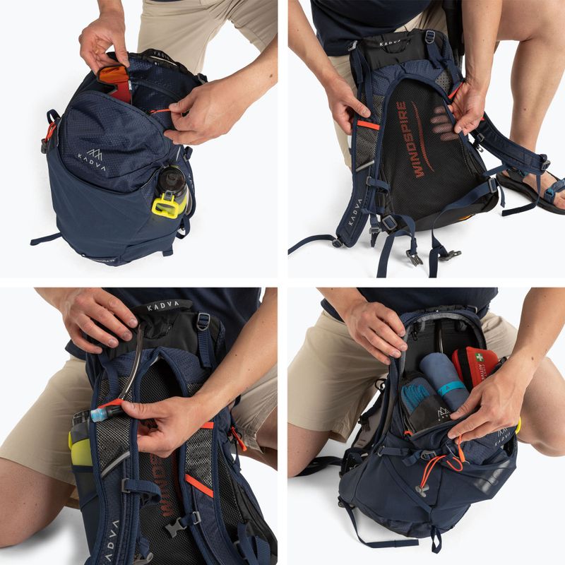 KADVA Aventura 22 l hiking backpack steel blue 13