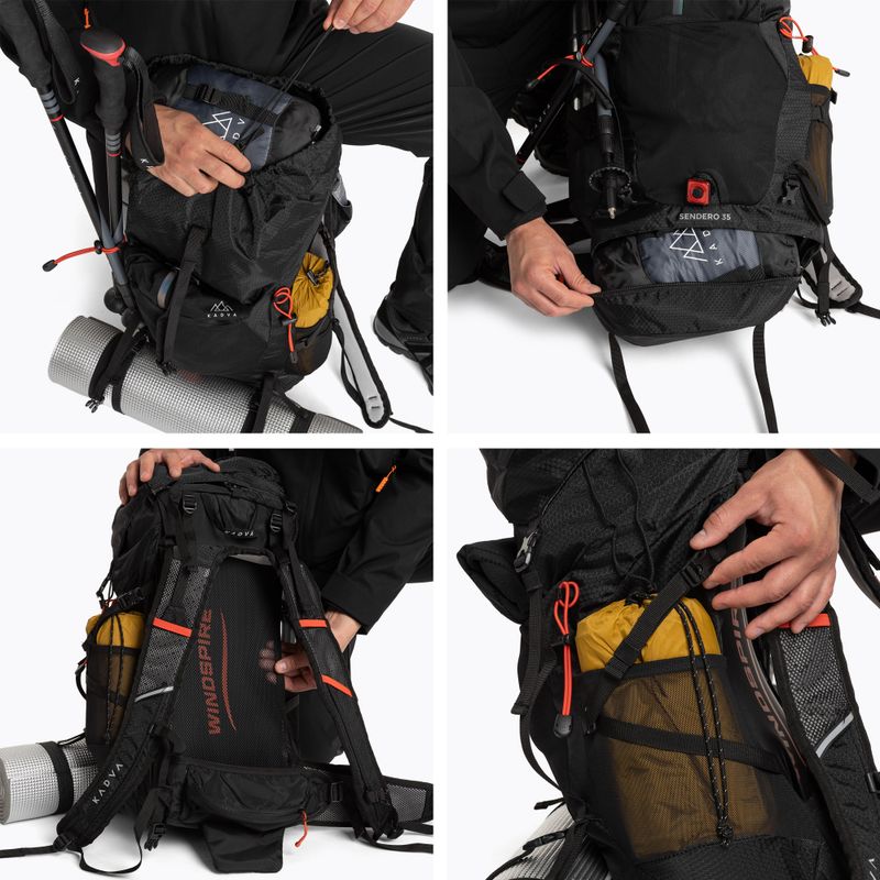 KADVA Sendero trekking backpack 35 l black 15