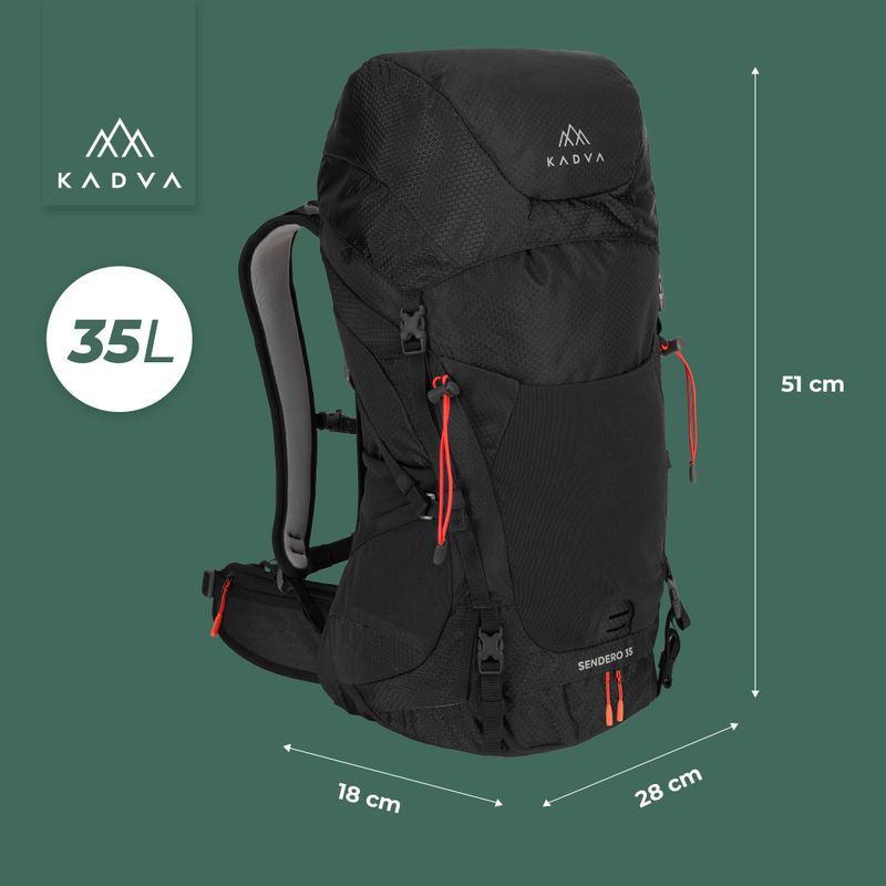 KADVA Sendero trekking backpack 35 l black 21