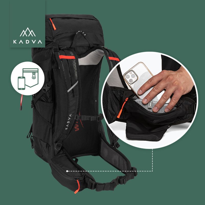 KADVA Sendero trekking backpack 35 l black 24
