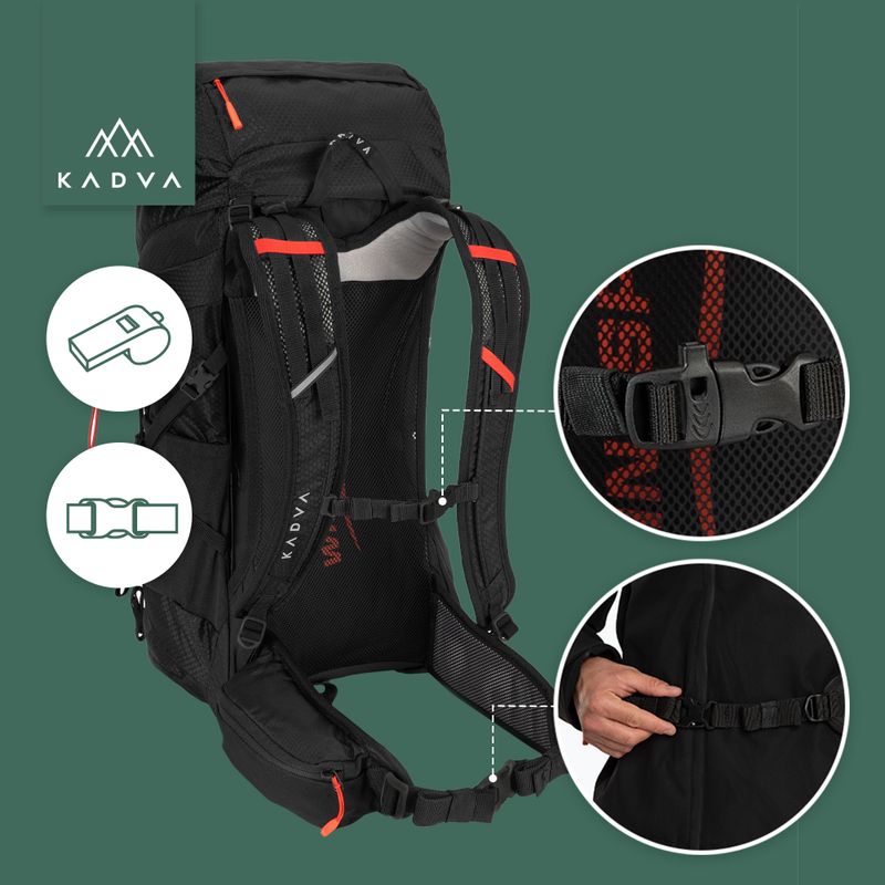 KADVA Sendero trekking backpack 35 l black 27
