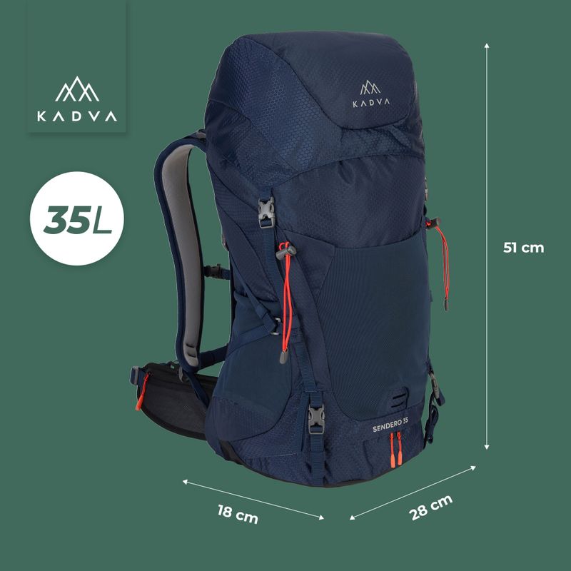 KADVA Sendero 35 l trekking backpack steel blue 23