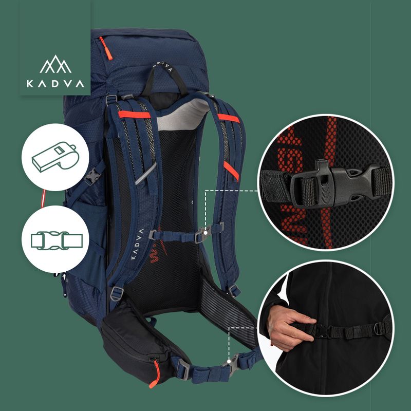 KADVA Sendero 35 l trekking backpack steel blue 24