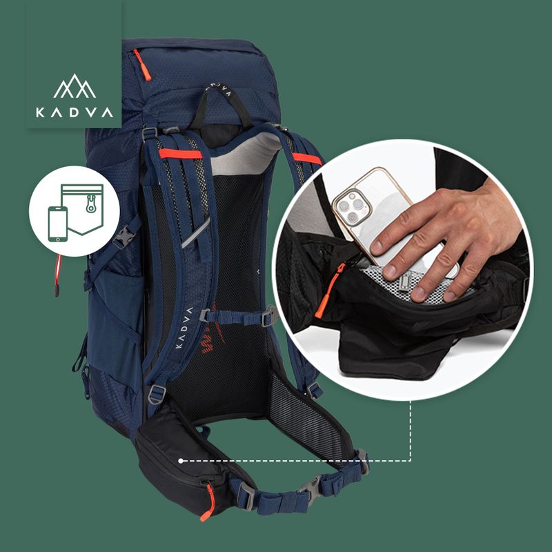 KADVA Sendero 35 l trekking backpack steel blue 25