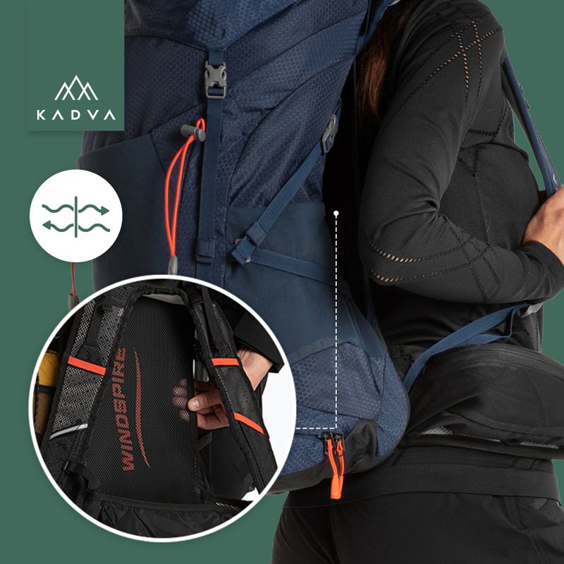 KADVA Sendero 35 l trekking backpack steel blue 26