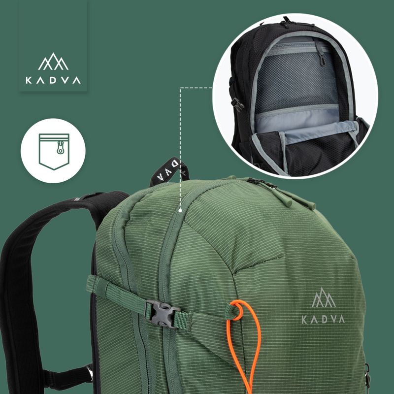 KADVA Escapada 20 l green hiking backpack 16