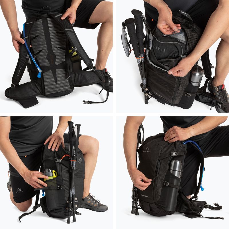KADVA Escapada 30 l black hiking backpack 19
