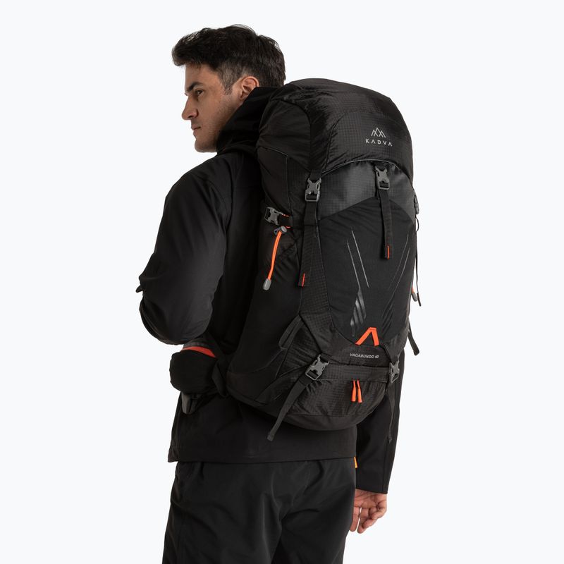 KADVA Vagabundo 40 l black trekking backpack 12