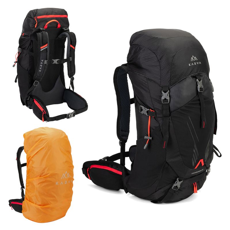 KADVA Vagabundo 40 l black trekking backpack 23